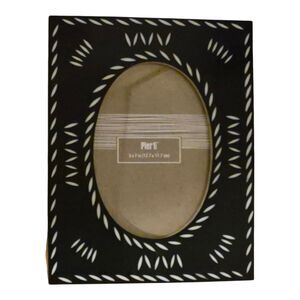 Pier 1 Picture Frame 5X7 Wood Black White Retired